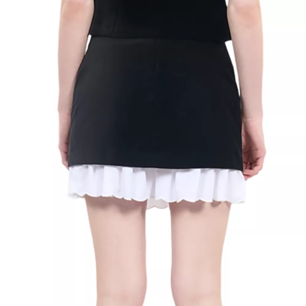 🖤🎀 NWT The Kooples Bow-Embellished Velvet Mini Skirt | Scallop Hem $275! - Picture 3 of 9